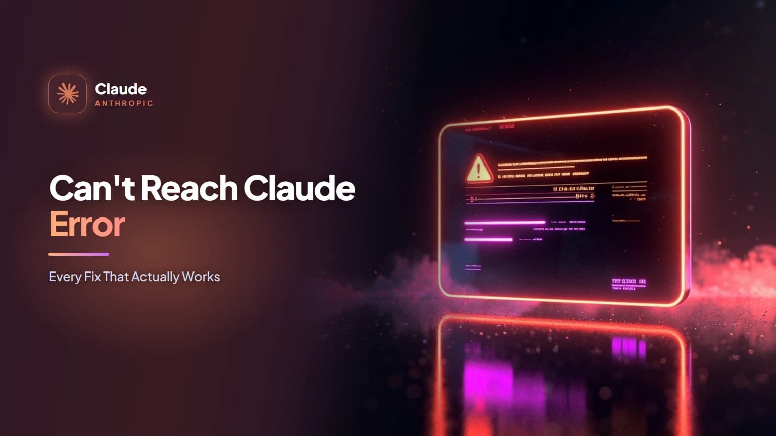 Can't Reach Claude Error: Every Fix That Actually Works